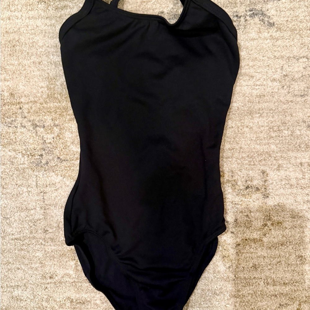 So Danca black leotard, small